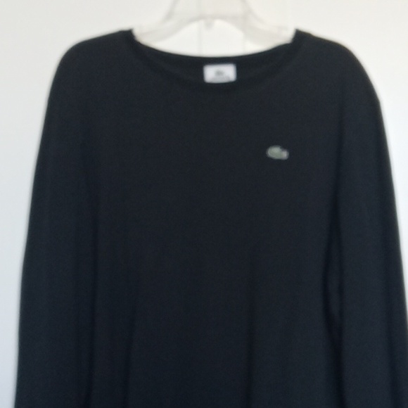 Lacoste Long Sleeve Shirt Size 7 (XXL) black EUC - Picture 1 of 4